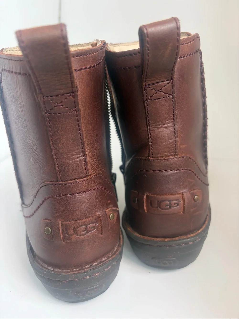 UGG Women’s Brown Leather Boots Size 7